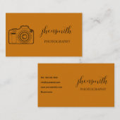 Geel Eenvoudige Creatieve Fotoshoot Visitekaartje (Voorkant / Achterkant)