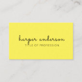 Geel eenvoudige, moderne professional visitekaartje (Voorkant)