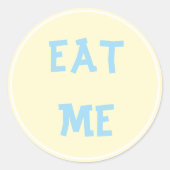 Geel Eet Mij | Partijgunst Ronde Sticker (Voorkant)
