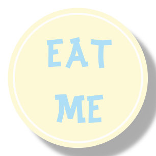 Geel Eet Mij Partijgunst Ronde Sticker
