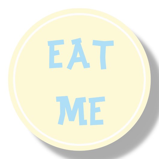 Geel Eet Mij | Partijgunst Ronde Sticker