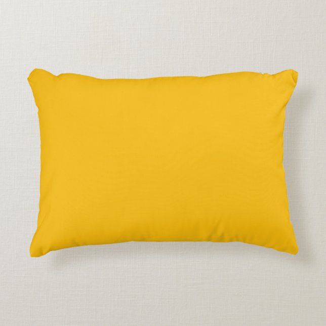 Geel effen kleur, modern, trendy, eenvoudig accent kussen (Voorkant)