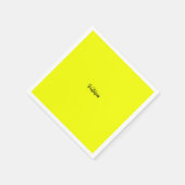 Geel effen kleur neon naam of verwijder tekst servet (Hoek)