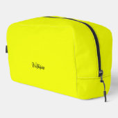 Geel effen kleur neon naam of verwijder tekst toilettasje (Rechterhoek)