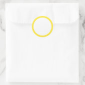 Geel effen kleur rand leeg ronde sticker (Tas)
