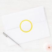 Geel effen kleur rand leeg ronde sticker (Envelop)