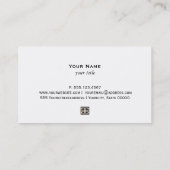 Geel elegant geometrisch interieurontwerp visitekaartje (Achterkant)