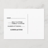 Geel Elegant Quatrefoil RSVP Briefkaart (Achterkant)