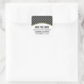 Geel Elegant Quatrefoil Save the Date Stickers (Tas)