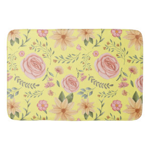 Geel Elegant Wildflower Pattern Badmat