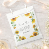 Geel Elegant Zonnebloem Zonnig Baby shower Bedankzakje (Geknipt)