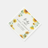 Geel Elegant Zonnebloem Zonnig Baby shower Servet (Hoek)