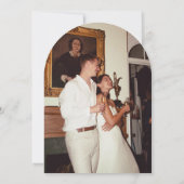 Geel  Elegante Gestreepte Huwelijk Kaart (Achterkant)