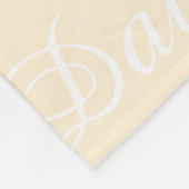 Geel Elégante Script Familie Namen Monogram Hart Fleece Deken (Hoek)