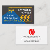 geel elektrisch bedradingscircuit visitekaartje (Voorkant / Achterkant)