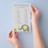 Geel Elephant Animal Gast Match Shower Game Flyer (Hand)