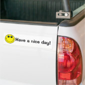 Geel Emoji Face heeft een mooie dag Bumpersticker (Op Truck)