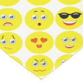 Geel Emoji Pattern Korte Tafelloper (Hoek)