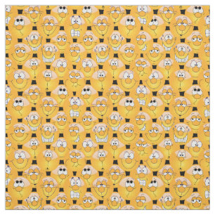 Geel 😀 Emoji Pattern Stof
