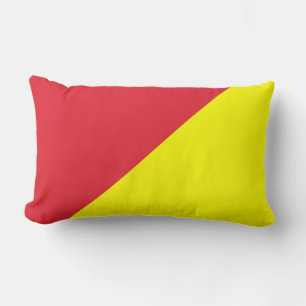 Geel en Alizarin crimson Solid Color Background Kussen