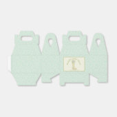 Geel en Aqua Blue Rain Boot Vrijgezellenfeest Bedankdoosjes (Uitgevouwen)