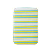 Geel en aqua gestreepte zomerkleuren badmat (Voorkant Verticaal)