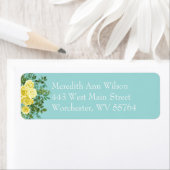 Geel en Aqua  lentetransport Etiket (Insitu)