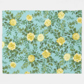 Geel en Aqua  lentetransport Fleece Deken (Voorkant (Horizontaal))