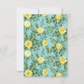 Geel en Aqua  lentetransport Kaart (Achterkant)