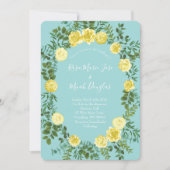 Geel en Aqua lentetransport Kaart (Voorkant)