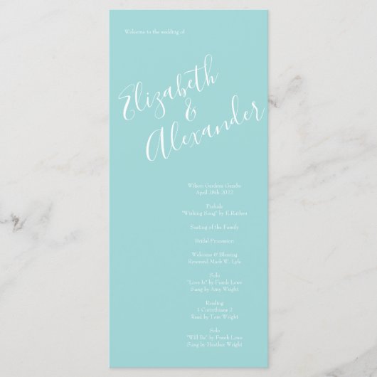 Geel en Aqua  lentetransport Menu (Voorkant)