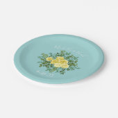 Geel en Aqua  lentetransport Papieren Bordje (Gekanteld)