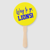 Geel en Blauw Afstuderen Ceremonie Handwaaier (Voorkant)