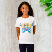 Geel en blauw Alien Strange Girls T-Shirt