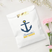 Geel en blauw anker bedankzakje (Gezegeld)