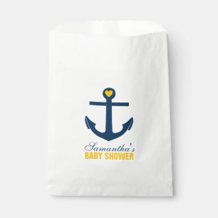 Geel en blauw anker bedankzakje