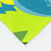 Geel en Blauw Ara Fleece Deken (Hoek)