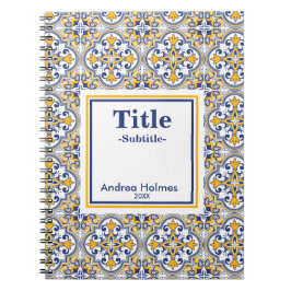 💙 💛 Geel en blauw Azulejos Notitieboek