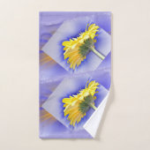 Geel en blauw bad handdoek (Handdoek)