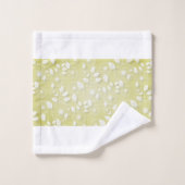 Geel en blauw badhanddoek set. bad handdoek (Wasdoekje)