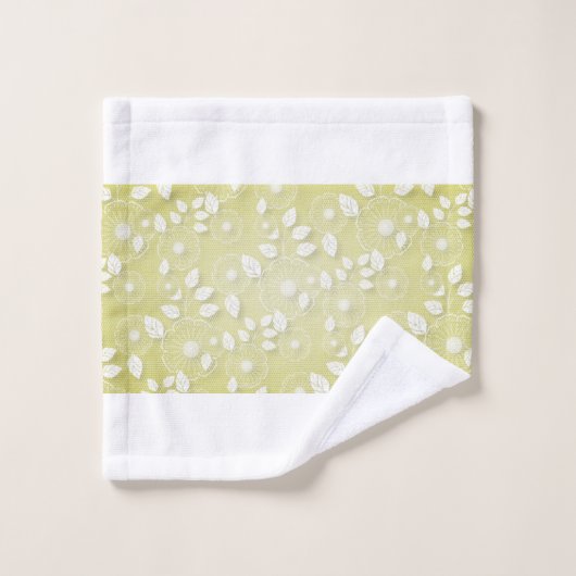 Geel en blauw badhanddoek set. bad handdoek (Wasdoekje)