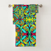 Geel en Blauw Badhanddoek Set Bad Handdoek (Insitu)