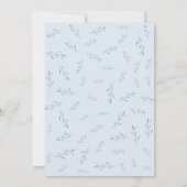 Geel en Blauw Bloemen Branches Huwelijk Kaart (Achterkant)