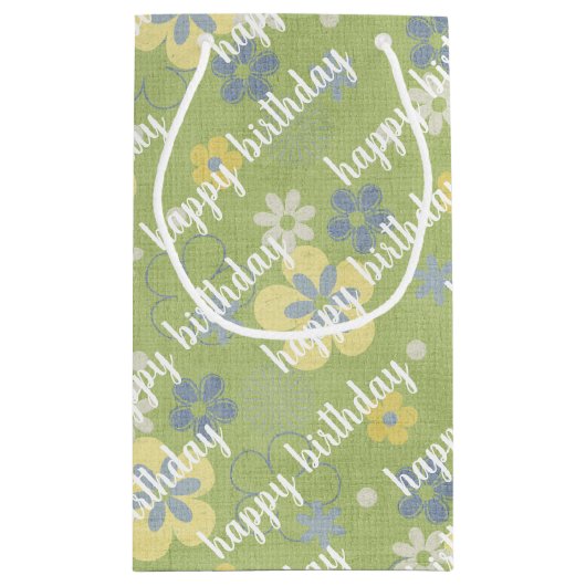 geel en blauw dagblad klein cadeauzakje (Achterkant)