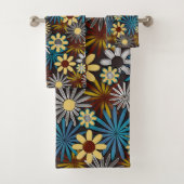 Geel en blauw dehanddoekset bad handdoek (Insitu)