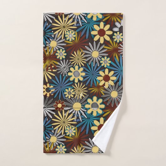 Geel en blauw dehanddoekset bad handdoek (Handdoek)