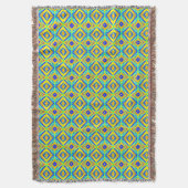 Geel en blauw deken (Voorkant Verticaal)