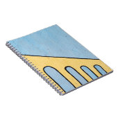 Geel en blauw demper notitieboek (Rechterzijde)