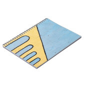 Geel en blauw demper notitieboek (Linkerzijde)