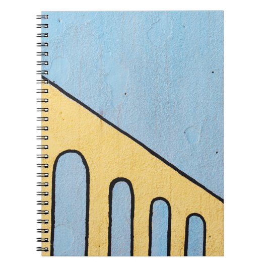Geel en blauw demper notitieboek (Voorkant)